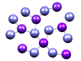 Molecule Formation Isolated on a White Background