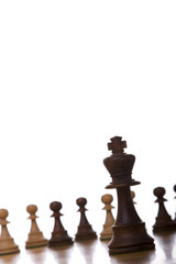 the king piece of a chess table ready for it's move