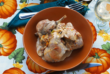Coniglio alla pancetta - Secondi di carne