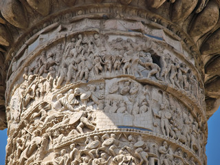 Obraz premium bestimmungsort rom, mark aurel säule, detaillierte ansicht