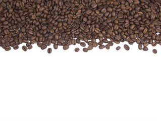 Coffee beans on white background suitable for background