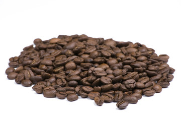 Coffee Beans on White Background