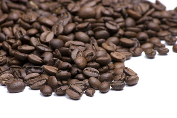 Coffee Beans on White Background