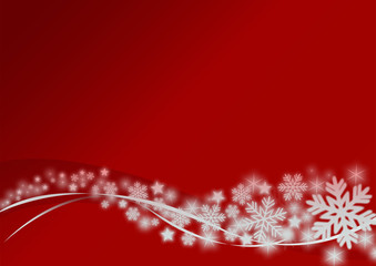 Biglietto Natale rosso con fiocchi