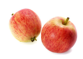 apples on white background.
