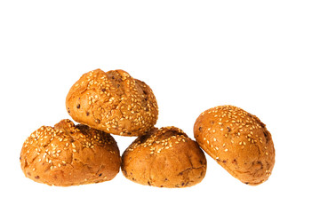 stones with sesame isolated on the white background