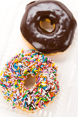 Donut with white background close up shot