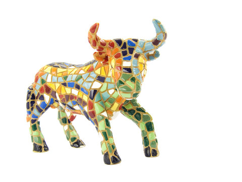 taureau mosa&iuml;que style Gaudi