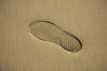 Footprint on the beach