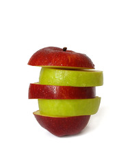 Mixed apple isolated on a white background