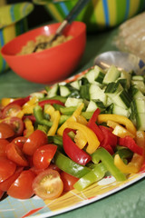 Close up of salad served at a party