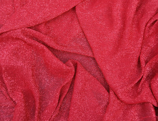 tissus brillant rouge