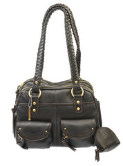 Ladies' handbag on a white background