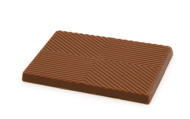 milk chocolate on white background