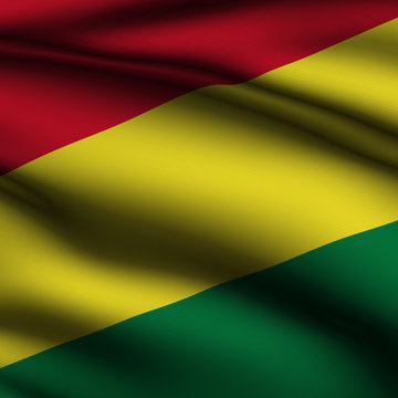 Rendered Bolivian Square Flag