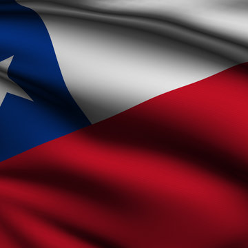 Rendered Chilean Square Flag