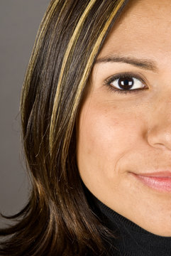 Closeup of a Hispanic Woman's Face