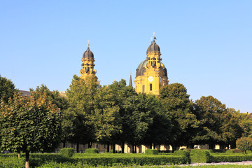 The scenery at the Residenz and Odeonsplatz in Munich