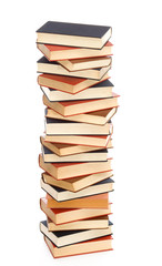 old books on a pile studio isolated