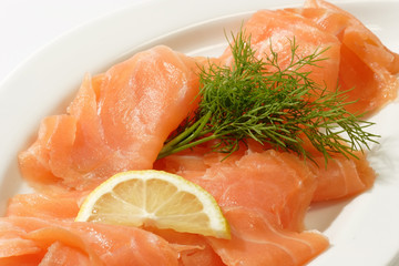 Geräuchertes Lachsfilet