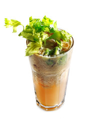 Vegetables Healthy Cocktail from Tomatoes, Kiwi and Apple