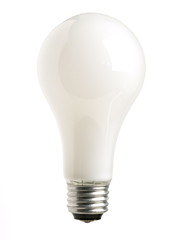 White Light Bulb on white