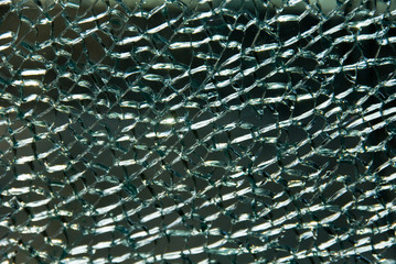 gebrochenes Sicherheitsglas