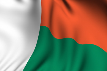Rendered Malagasy Flag