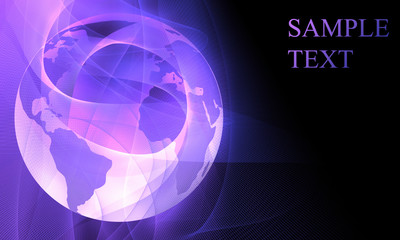 digital world on a soft purple background