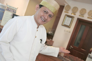 hotel staff welcome