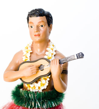 Hula Man Playing Instrument