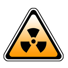 Fototapeta premium Radiation Warning Sign, Radio-Active Symbol, White Background