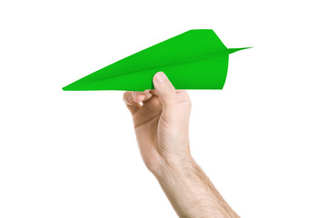 color paper airplane