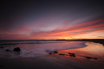 Fototapeta na wymiar sunset on Atlantic