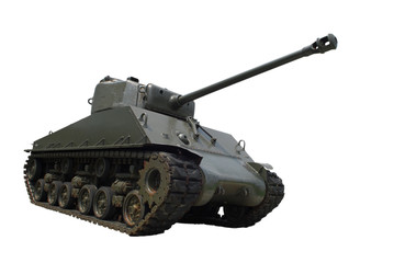 Vintage Canadian Tank isolated on white background