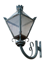 Old traditional wall mount street lamp