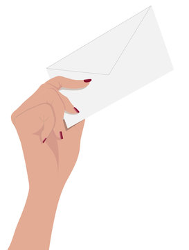 main tenant une lettre blanche