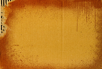 spray paint on cardboard