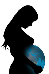 femme enceinte de la terre