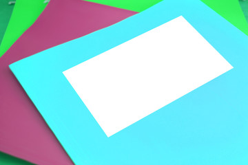colorful file folders  with blank space for writing