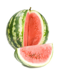 Fresh appetizing water-melon on a white background