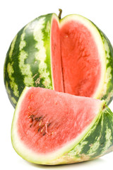 Fresh appetizing water-melon on a white background