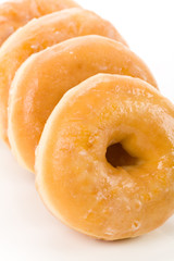 a sweet donut with white background