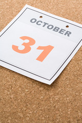 Holiday Halloween, calendar October 31