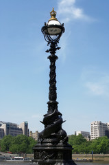Fototapeta premium A photography of a typical London city lamp