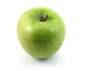 fresh green apple isolated on a white background.