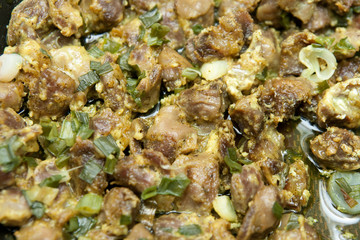 fried meat background