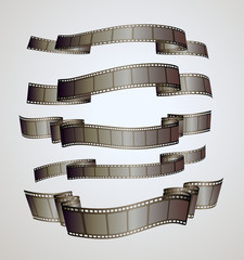 film strip banners - vector