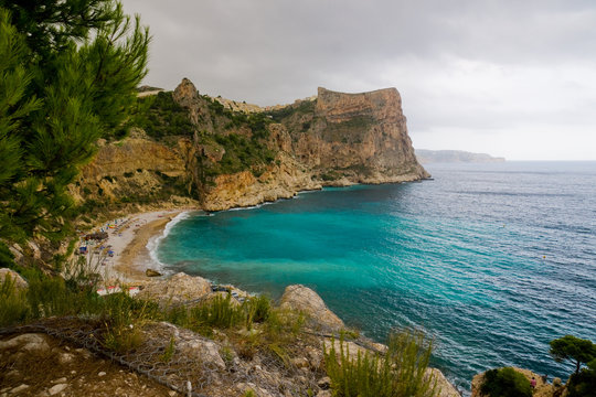 Beautiful beach in mountains, Costa Blanka, Spain