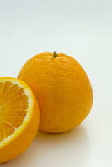 Fresh fruit, a tropical orange on white backgroud